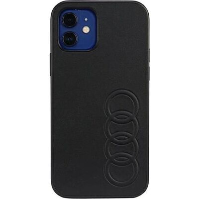 Audi iPhone 12/12 Pro Kunstleder-Hülle - Schwarz Audi iPhone 12/12 Pro Kunstleder-Hülle - Schwarz