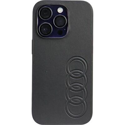 Audi Modell 14 Pro Schwarze Kunstleder Hülle - Handyhülle Audi Modell 14 Pro Schwarze Kunstleder Hülle - Handyhülle
