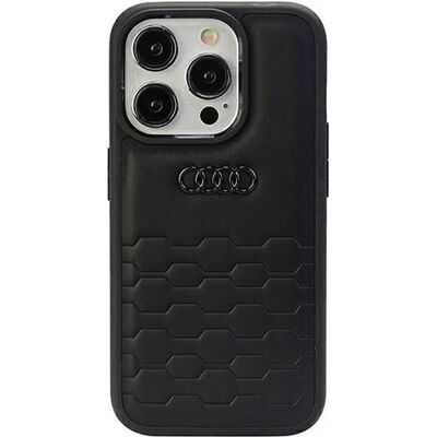 Audi Syntetisches Leder iPhone 15 Pro Max Hülle - Schwarz - Smartphone Zubehör Audi Syntetisches Leder iPhone 15 Pro Max Hülle - Schwarz - Smartphone Zubehör