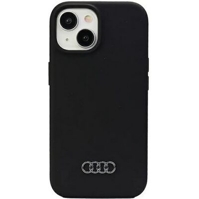 Audi iPhone 15 Silikonhülle - Mikrofaser, Stoßfest, Schwarz Audi iPhone 15 Silikonhülle - Mikrofaser, Stoßfest, Schwarz