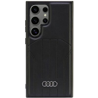 Audi S24 Ultra S928 Synthetisches Leder MagSafe Hülle - Schwarz Audi S24 Ultra S928 Synthetisches Leder MagSafe Hülle - Schwarz