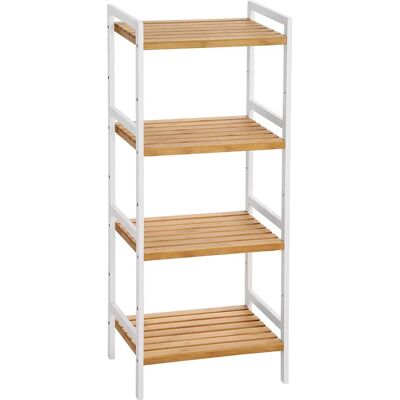 Étagère en bambou SONGMICS - 4 Niveaux, Blanc Naturel, 45x31.5x110cm - Étagère - Publicité Étagère en bambou SONGMICS - 4 Niveaux, Blanc Naturel, 45x31.5x110cm - Étagère - Publicité