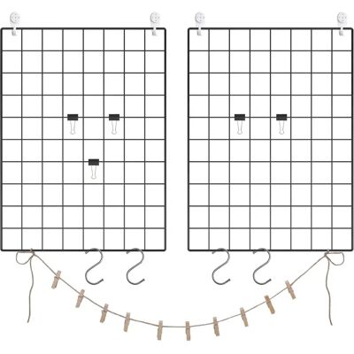 SONGMICS Schwarzes Metallgitter Fotowand-Set SONGMICS Schwarzes Metallgitter Fotowand-Set