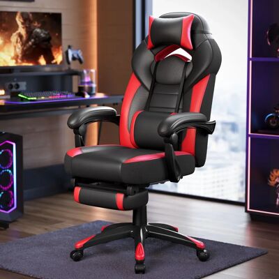Chaise Gaming Songmics - Support Lombaire Ajustable & Tête Réglable Chaise Gaming Songmics - Support Lombaire Ajustable & Tête Réglable
