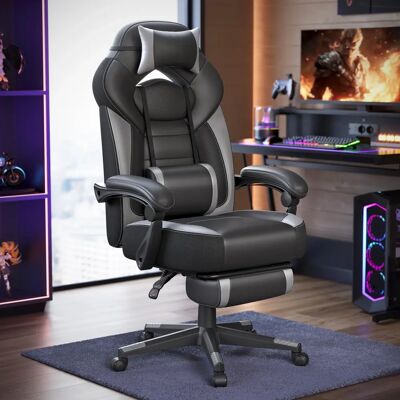 Songmics Ergonomischer Gaming-Stuhl mit Fußstütze - Bürobeschleunigung Songmics Ergonomischer Gaming-Stuhl mit Fußstütze - Bürobeschleunigung