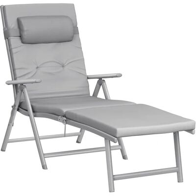 Sdraio Pieghevole SONGMICS con Materassino 6cm - Grigio Sdraio Pieghevole SONGMICS con Materassino 6cm - Grigio