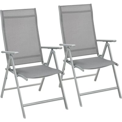 SONGMICS Graue Outdoor Klappgartenstühle - Gartenstuhl SONGMICS Graue Outdoor Klappgartenstühle - Gartenstuhl