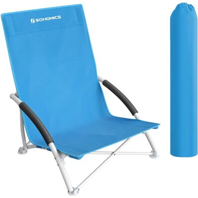 SONGMICS Jasnoniebieski Wysoka Oparcie Krzesło Plażowe - Krzesło Plażowe SONGMICS Jasnoniebieski Wysoka Oparcie Krzesło Plażowe - Krzesło Plażowe
