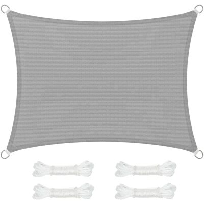 SONGMICS Cinza Claro 3x4m Vela de Sombra - Proteção Solar, Respirável SONGMICS Cinza Claro 3x4m Vela de Sombra - Proteção Solar, Respirável