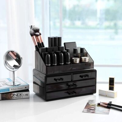 Homestoreking Make-up Organizer - Transparent 24x18,5x13,5cm - Kosmetike Organizer Homestoreking Make-up Organizer - Transparent 24x18,5x13,5cm - Kosmetike Organizer
