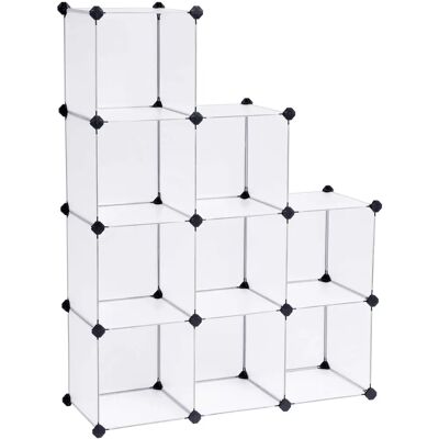 SONGMICS Regalsystem - Modular, Weiß, 9 Fächer SONGMICS Regalsystem - Modular, Weiß, 9 Fächer