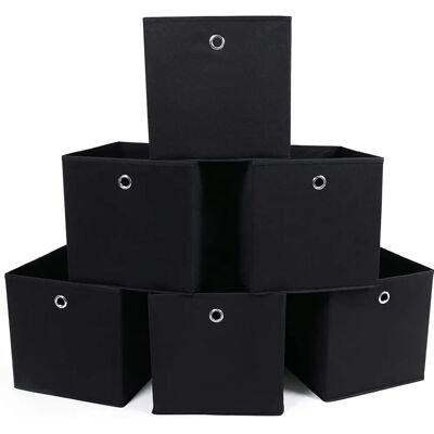 Set de 6 Cajas de Almacenamiento Plegables SONGMICS, 30x30x30cm Set de 6 Cajas de Almacenamiento Plegables SONGMICS, 30x30x30cm