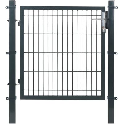 SONGMICS Portillon de jardin avec serrure - 106x100cm, maille 50x200mm - Portillon - Publicité SONGMICS Portillon de jardin avec serrure - 106x100cm, maille 50x200mm - Portillon - Publicité