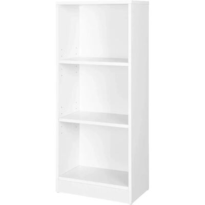 VASAGLE Adjustable Shelves Bookcase - 3-Tier White Storage Unit for Small Spaces VASAGLE Adjustable Shelves Bookcase - 3-Tier White Storage Unit for Small Spaces