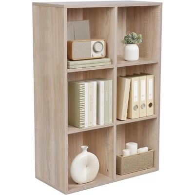 Libreria VASAGLE LBC203H - 6 scompartimenti, Scaffale in legno, Ripiano per corridoio Libreria VASAGLE LBC203H - 6 scompartimenti, Scaffale in legno, Ripiano per corridoio