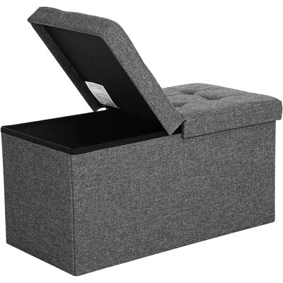 Songmics 80L Banc de depozitare otomana pliabil - Banc de depozitare Songmics 80L Banc de depozitare otomana pliabil - Banc de depozitare