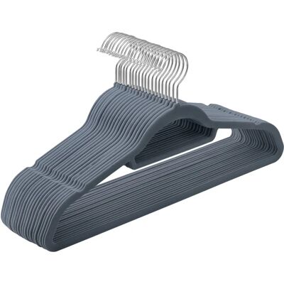 Cabides de veludo cinza claro SONGMICS - Cabides Cabides de veludo cinza claro SONGMICS - Cabides