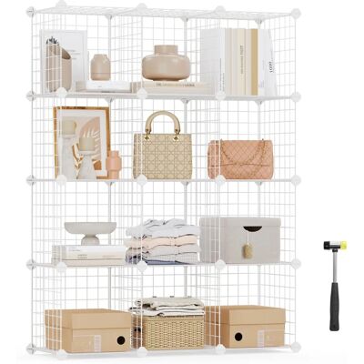 Estante metálica com 12 cubos SONGMICS - Montagem fácil Estante metálica com 12 cubos SONGMICS - Montagem fácil
