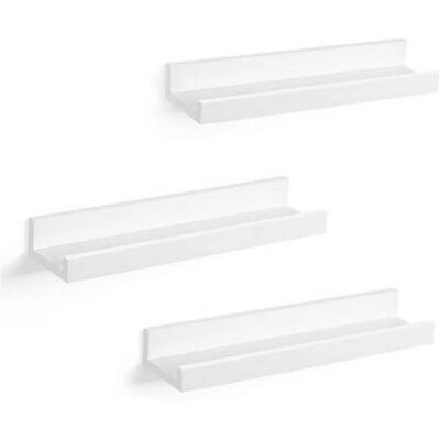 Songmics Fehér MDF lebegő polc - 3 db Songmics Fehér MDF lebegő polc - 3 db