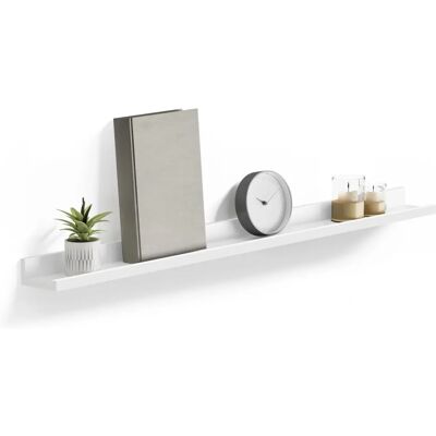 Songmics White Floating Shelf - Picture Frame & Book Display Songmics White Floating Shelf - Picture Frame & Book Display