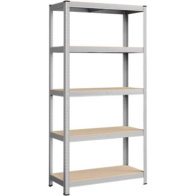 SONGMICS Etajeră Grea de Argint - 5 Niveluri pentru Garaj SONGMICS Etajeră Grea de Argint - 5 Niveluri pentru Garaj