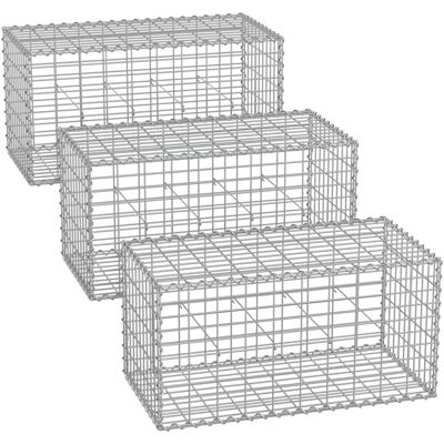 SONGMICS Silver Garden Fence 100x50x50cm GGB155 - Garden Fence SONGMICS Silver Garden Fence 100x50x50cm GGB155 - Garden Fence