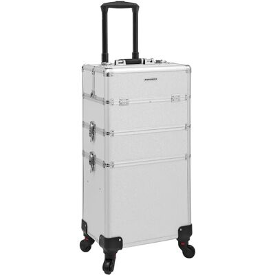 SONGMICS Boîtier Maquillage 3-en-1 Blanc - Trolley Cosmétique SONGMICS Boîtier Maquillage 3-en-1 Blanc - Trolley Cosmétique