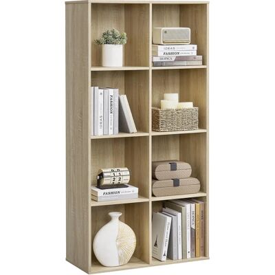 VASAGLE Eichen 8-Quadrat Bücherregal - Modernes Holzregal VASAGLE Eichen 8-Quadrat Bücherregal - Modernes Holzregal