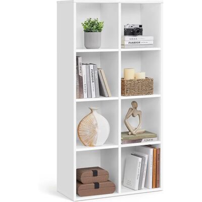 VASAGLE 8-Würfel Stauraum Bücherregal Weiß Eiche Modell VASAGLE 8-Würfel Stauraum Bücherregal Weiß Eiche Modell