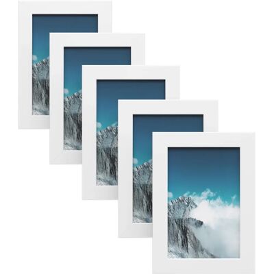 SONGMICS Wit 5-delige Fotolijstenset - Cadeau, Versiering SONGMICS Wit 5-delige Fotolijstenset - Cadeau, Versiering