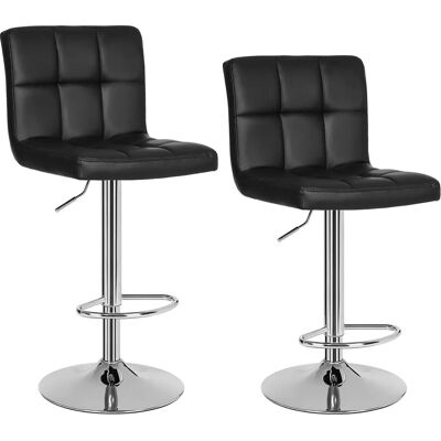 SONGMICS Verstellbarer Drehhocker - Schwarz - Barhocker SONGMICS Verstellbarer Drehhocker - Schwarz - Barhocker