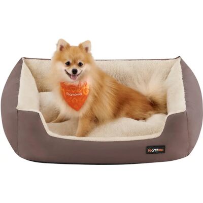 Feandrea Lit pour Chien Oxford - Réversible, Marron, 65x55cm - Lit pour Chien - Publicité Feandrea Lit pour Chien Oxford - Réversible, Marron, 65x55cm - Lit pour Chien - Publicité