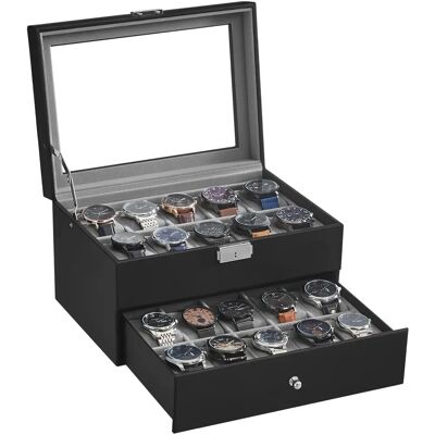 Scatola per Orologi SONGMICS con 24 Scomparti - Espositore Elegante Scatola per Orologi SONGMICS con 24 Scomparti - Espositore Elegante