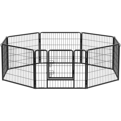 Songmics Black Foldable Dog Playpen - Dog Cage for Indoor Outdoor Use Songmics Black Foldable Dog Playpen - Dog Cage for Indoor Outdoor Use