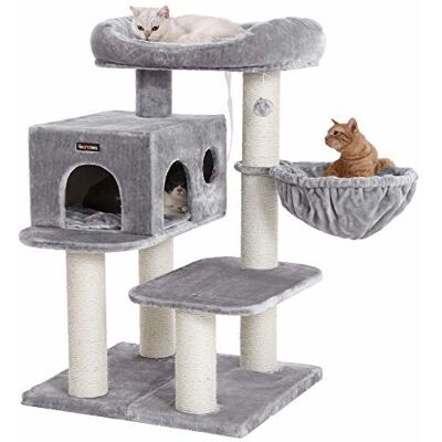 Feandrea UPCT01W - Verstellbarer Kratzbaum mit Plüschkorb - Katze Feandrea UPCT01W - Verstellbarer Kratzbaum mit Plüschkorb - Katze
