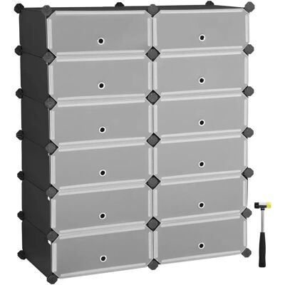 Songmics Schuhregal - Stecksystem 40x30x17cm Schwarz Songmics Schuhregal - Stecksystem 40x30x17cm Schwarz