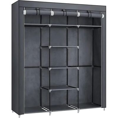Armadio in tessuto grigio Songmics - Organizzatore di vestiti Armadio in tessuto grigio Songmics - Organizzatore di vestiti