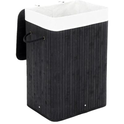 Songmics LCB10B Bambus Wäschekorb - 72L, faltbar, Schwarz Songmics LCB10B Bambus Wäschekorb - 72L, faltbar, Schwarz