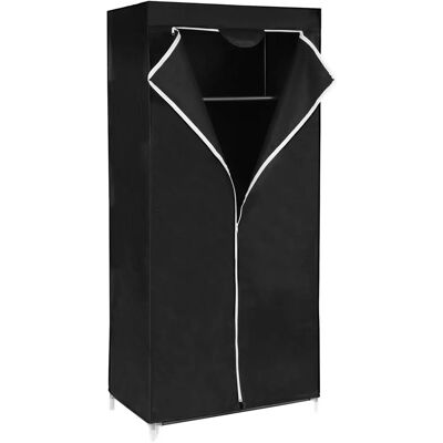 SONGMICS Black Fabric Wardrobe with Steel Frame - Wardrobe SONGMICS Black Fabric Wardrobe with Steel Frame - Wardrobe