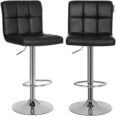 Songmics LJB64B Tabouret de Bar noir rembourré - Bar Stool - Publicité Songmics LJB64B Tabouret de Bar noir rembourré - Bar Stool - Publicité