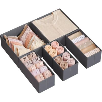 Set di 6 organizer cassetti SONGMICS - Contenitori di stoccaggio Set di 6 organizer cassetti SONGMICS - Contenitori di stoccaggio