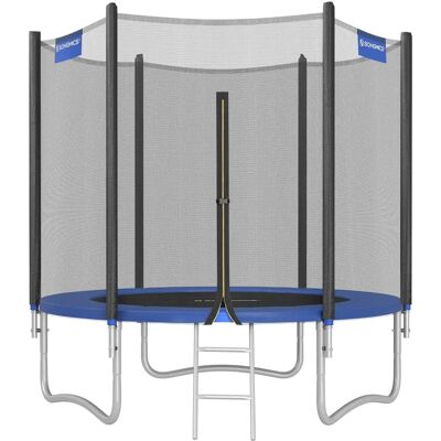SONGMICS Rundes Trampolin Blau Ø 244 cm - Sicherheitsnetz & Abdeckung SONGMICS Rundes Trampolin Blau Ø 244 cm - Sicherheitsnetz & Abdeckung