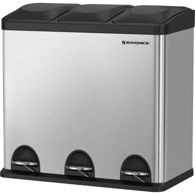 SONGMICS Großer Mülleimer - 54L, Edelstahl, Pedal - Produktart SONGMICS Großer Mülleimer - 54L, Edelstahl, Pedal - Produktart