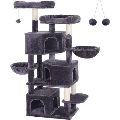 FEANDREA Smoky Grey Multi-level Cat Tree - Cat Tree FEANDREA Smoky Grey Multi-level Cat Tree - Cat Tree