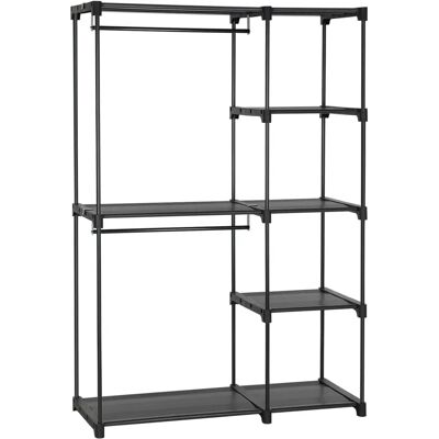 SONGMICS Schwarzer Faltbarer Kleiderschrank - Kleiderschrank SONGMICS Schwarzer Faltbarer Kleiderschrank - Kleiderschrank