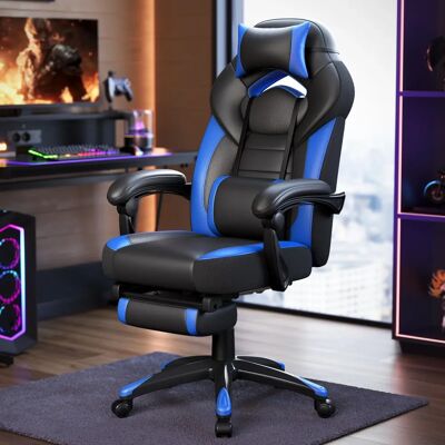 Pricenet Ergonomischer Gaming-Stuhl mit Lendenstütze und Fußstütze - Gaming Chair Pricenet Ergonomischer Gaming-Stuhl mit Lendenstütze und Fußstütze - Gaming Chair