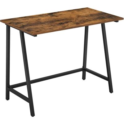 VASAGLE Scrivania in Legno Rustico Marrone - Stile Industriale, Risparmio Spazio VASAGLE Scrivania in Legno Rustico Marrone - Stile Industriale, Risparmio Spazio