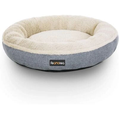 FEANDREA Hundebett Modell PGW55G - Rundes Grau Stoff 55cm FEANDREA Hundebett Modell PGW55G - Rundes Grau Stoff 55cm