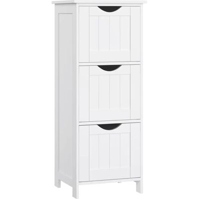 Armoire de sol pour salle de bain VASAGLE - 3 tiroirs, Blanc Nordique - Publicité Armoire de sol pour salle de bain VASAGLE - 3 tiroirs, Blanc Nordique - Publicité