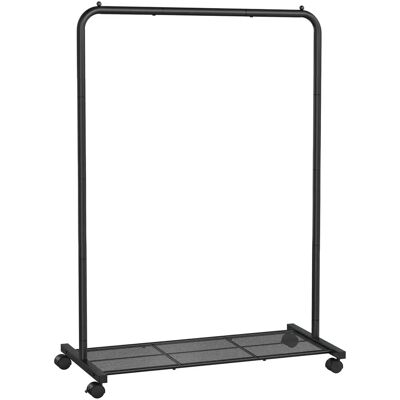 SONGMICS Black Metal Clothes Rack with Storage Shelf - Wardrobe Organizer SONGMICS Black Metal Clothes Rack with Storage Shelf - Wardrobe Organizer
